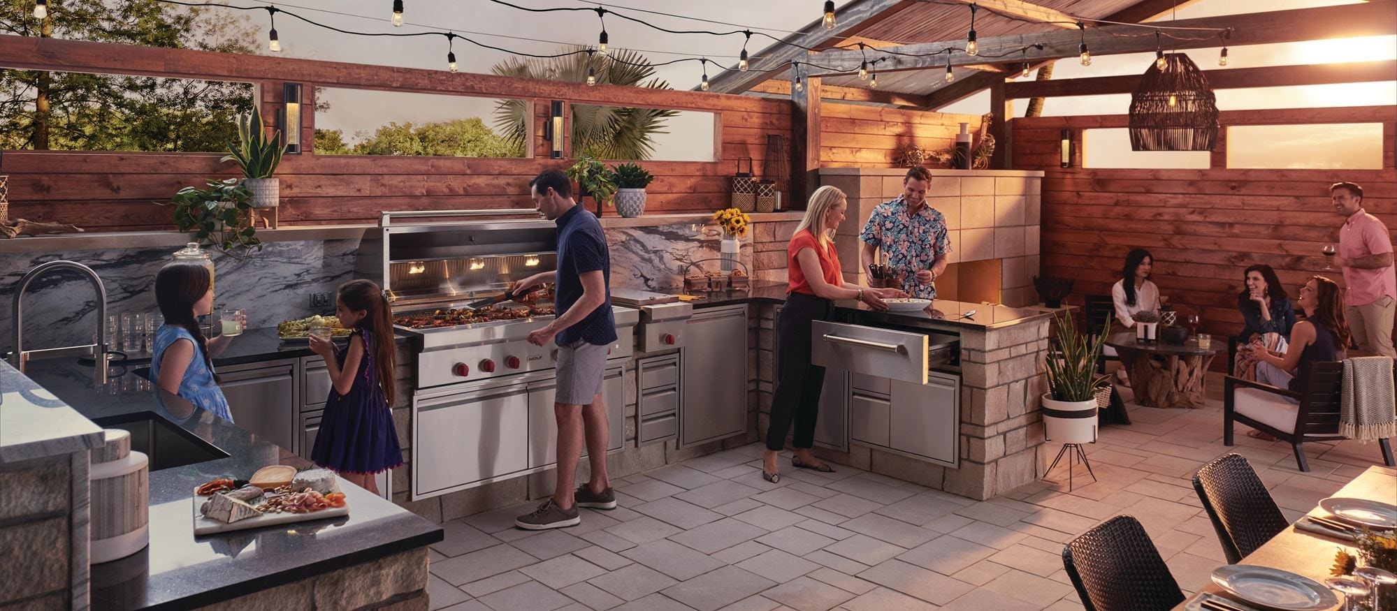 Outdoor party in progress