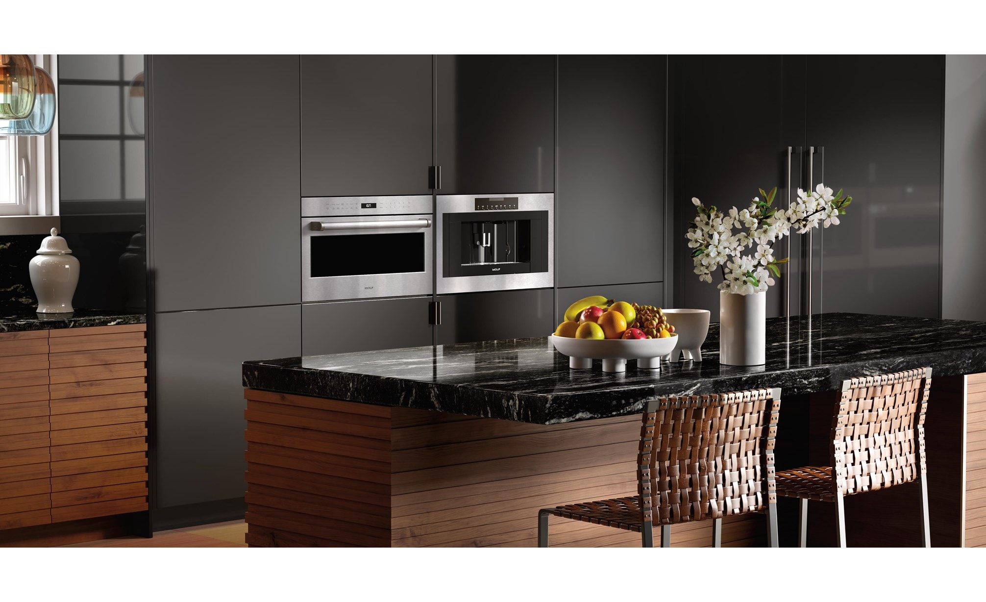 Drop down online countertop microwave