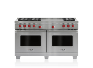 Wolf Legacy Model - 60" Dual Fuel Range - 6 Burners and French Top DF606F