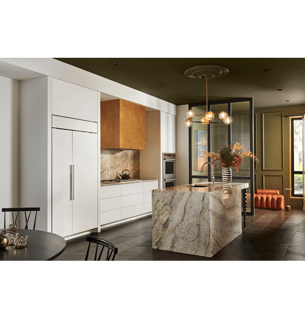 The Wolf 36 Inch Professional Gas Cooktop shown paired with a Wolf M Series Oven