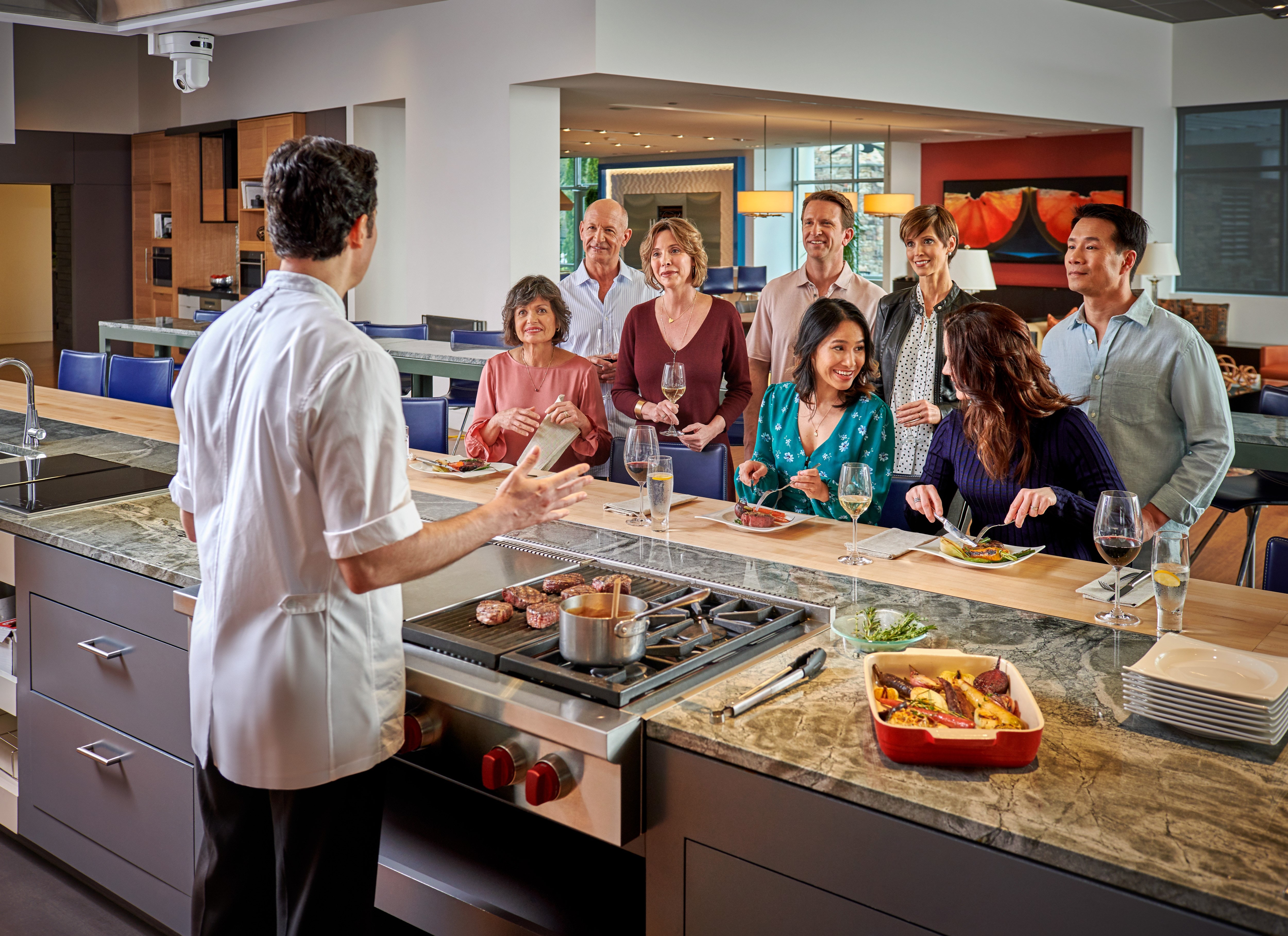 Wolf Range showroom product demonstration