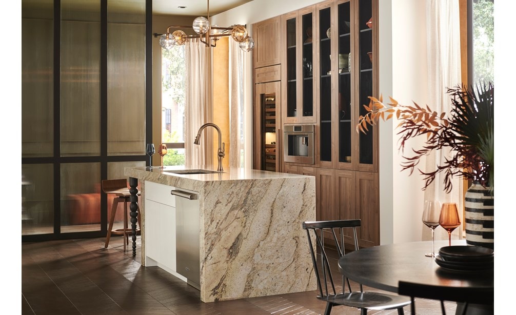 24 inch ADA Compatible Panel Ready Built In Dishwasher (DW2451/ADA) by Cove Dishwashers featured in a modern living design featuring natural earth tones.