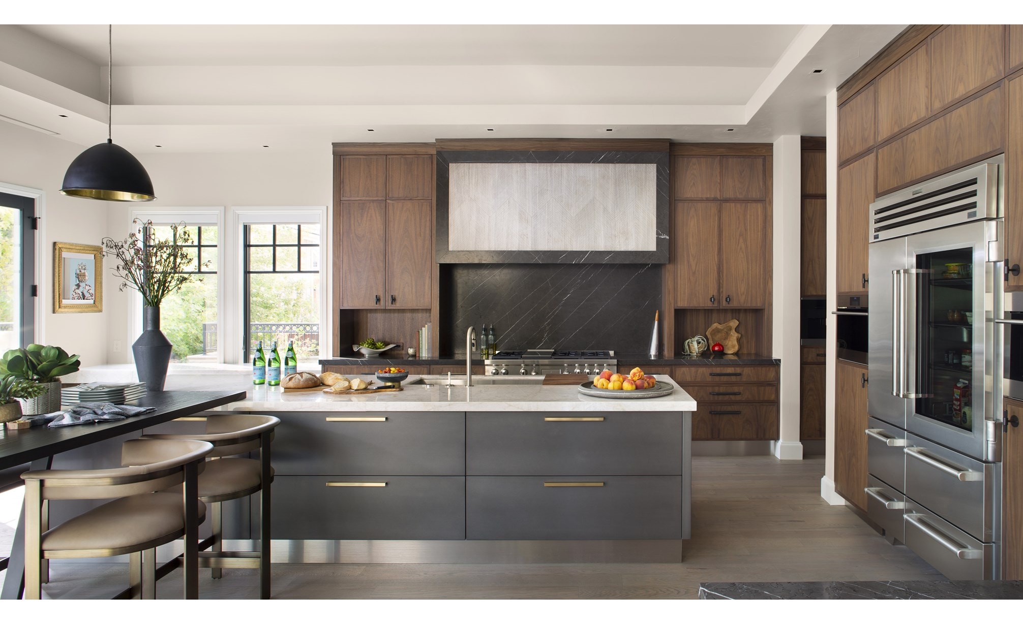 "Sub-Zero, Wolf, and Cove KDC Finalist  Baby I'm Home featuring ICBPRO4850G 48"" PRO refrigerator/Freezer with Glass Door, ID-30R 30"" Refrigerator Drawers, CSO24TE/S/TH 24"" E Series Transitional, DF48450F/S/P 48"" - 4 Burners and French Top, DF486G 48"" - 6 Burners and Infrared Griddle and ICBSPO24TE/S/TH 24"" E Series Transitional Speed Oven "