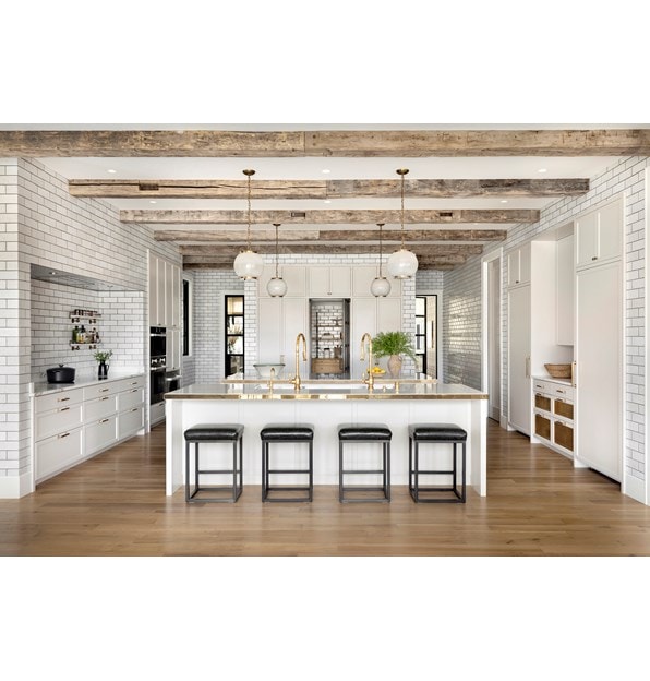 Sub-Zero, Wolf, and Cove 3rd Place Traditional Design - KDC 2019-2021 Highlands Residence Kitchen featuring IC-36FI 36" All Freezer Column with Ice Maker, IC-36R 36" All Refrigerator Column, UC-15IP 15" Undercounter Ice Maker with Pump, UC-24R 24" Undercounter Refrigerator, UW-24 24" Undercounter, EC24 24" Coffee System, ICBSPO30CM/B/TH 30" M Series Contemporary Speed Oven, ICBMM15TF/S 15" Transitional Multifunction Cooktop, ICBTM15TF/S 15" Transitional Teppanyaki and ICBOG42 42" Outdoor Gas Grill