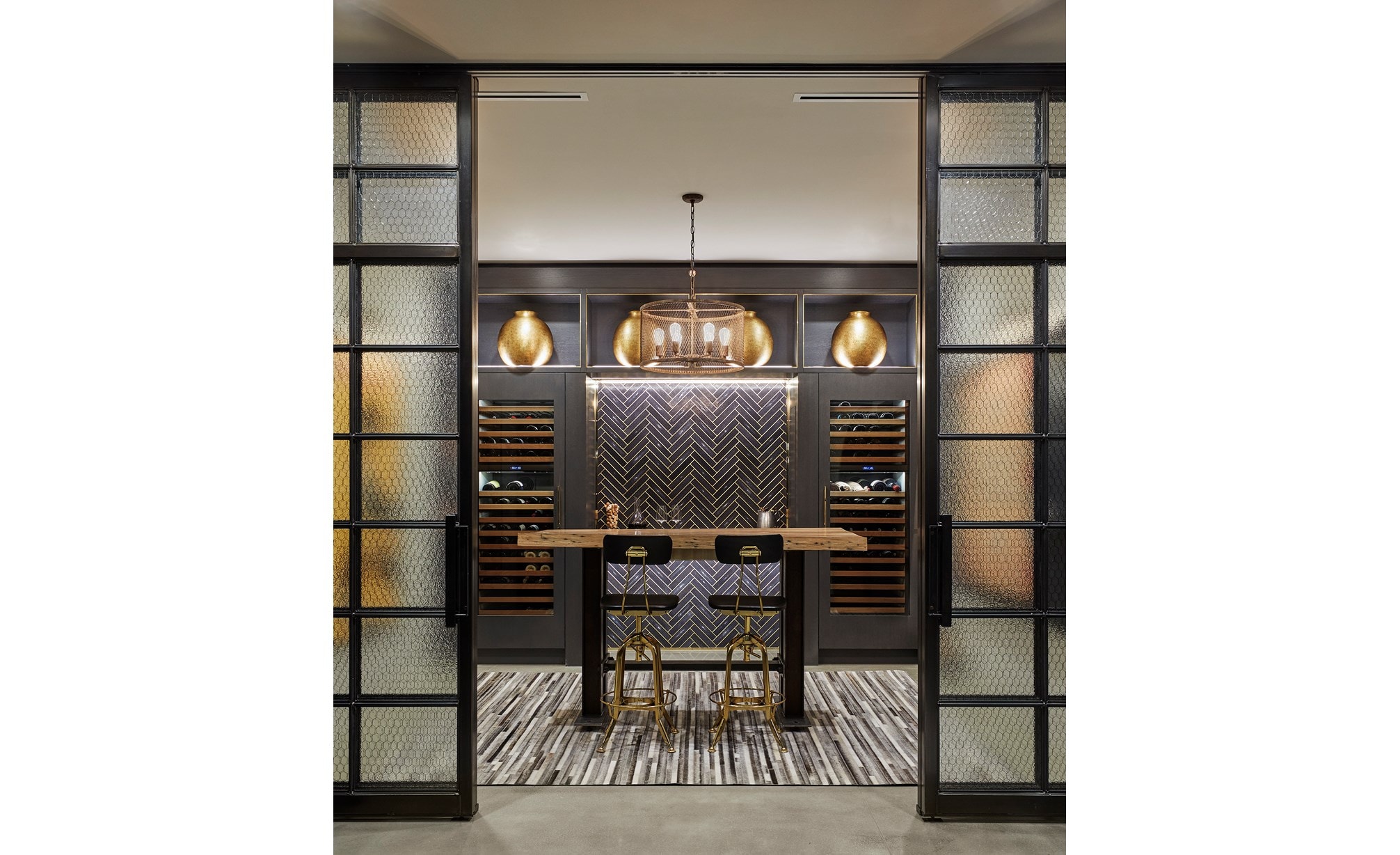 Sub-Zero, Wolf, and Cove Best Use Outside of Kitchen - KDC 2019-2021 Penthouse Wine Room with a View featuring IW-30 30" Integrated
