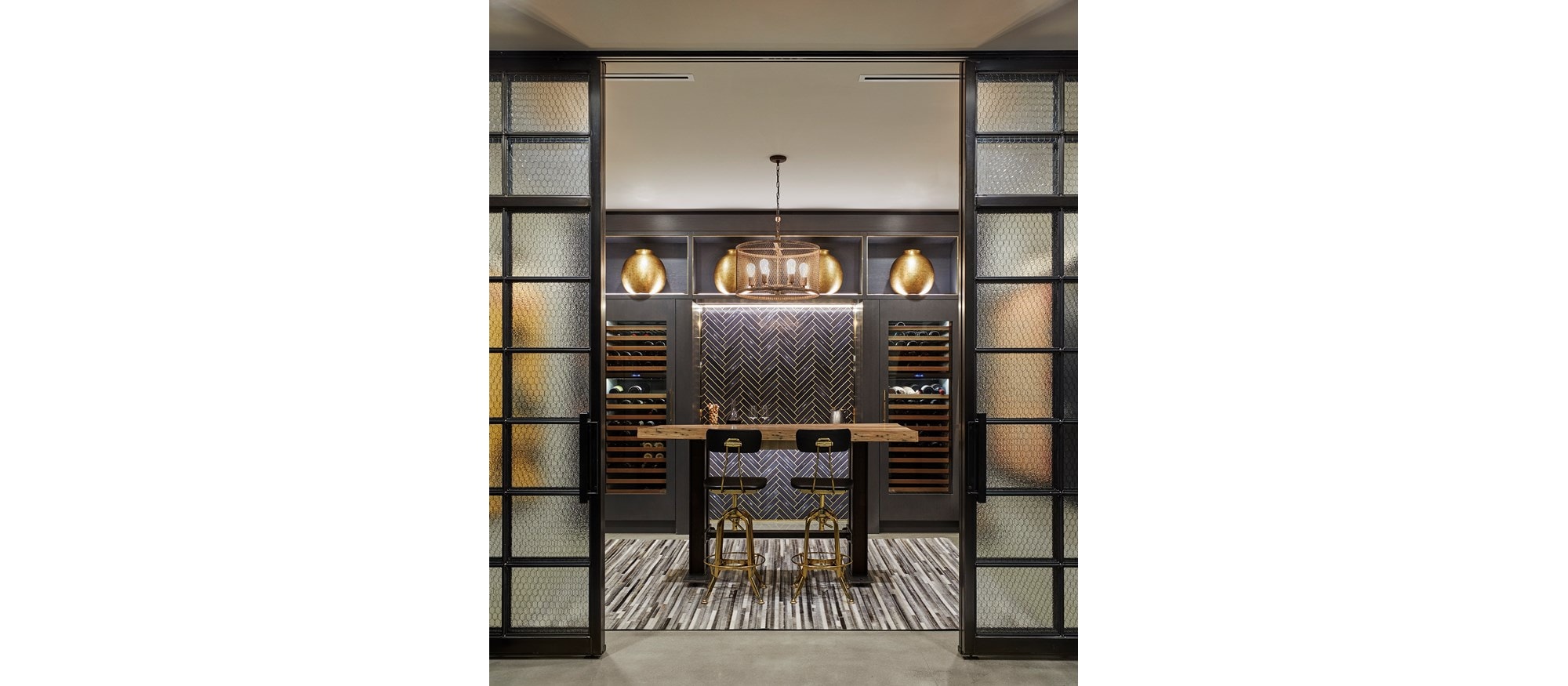 Sub-Zero, Wolf, and Cove Best Use Outside of Kitchen - KDC 2019-2021 Penthouse Wine Room with a View featuring IW-30 30" Integrated
