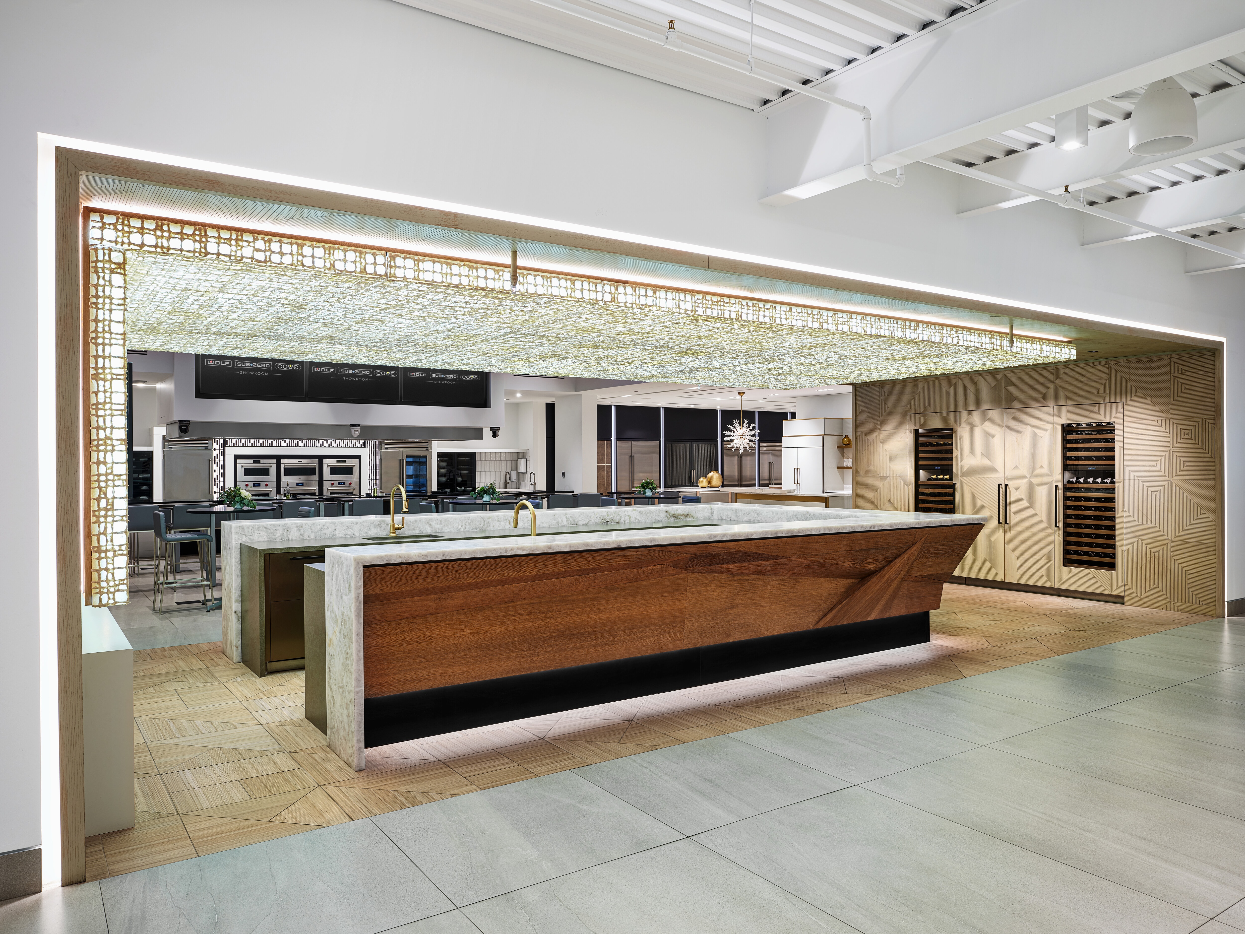 The Sub-Zero, Wolf, and Cove showroom in Scottsdale, Arizona, showcases a variety of Sub-Zero, Wolf, and Cove appliances.