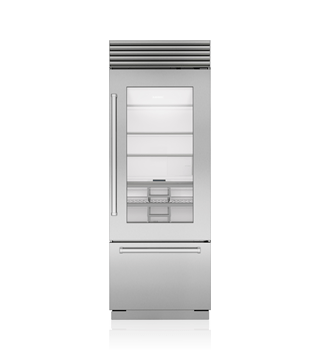 Sub-Zero Réfrigérateur à congélateur inférieur Classic 76 cm (30 po) avec porte en verre CL3050UG/S