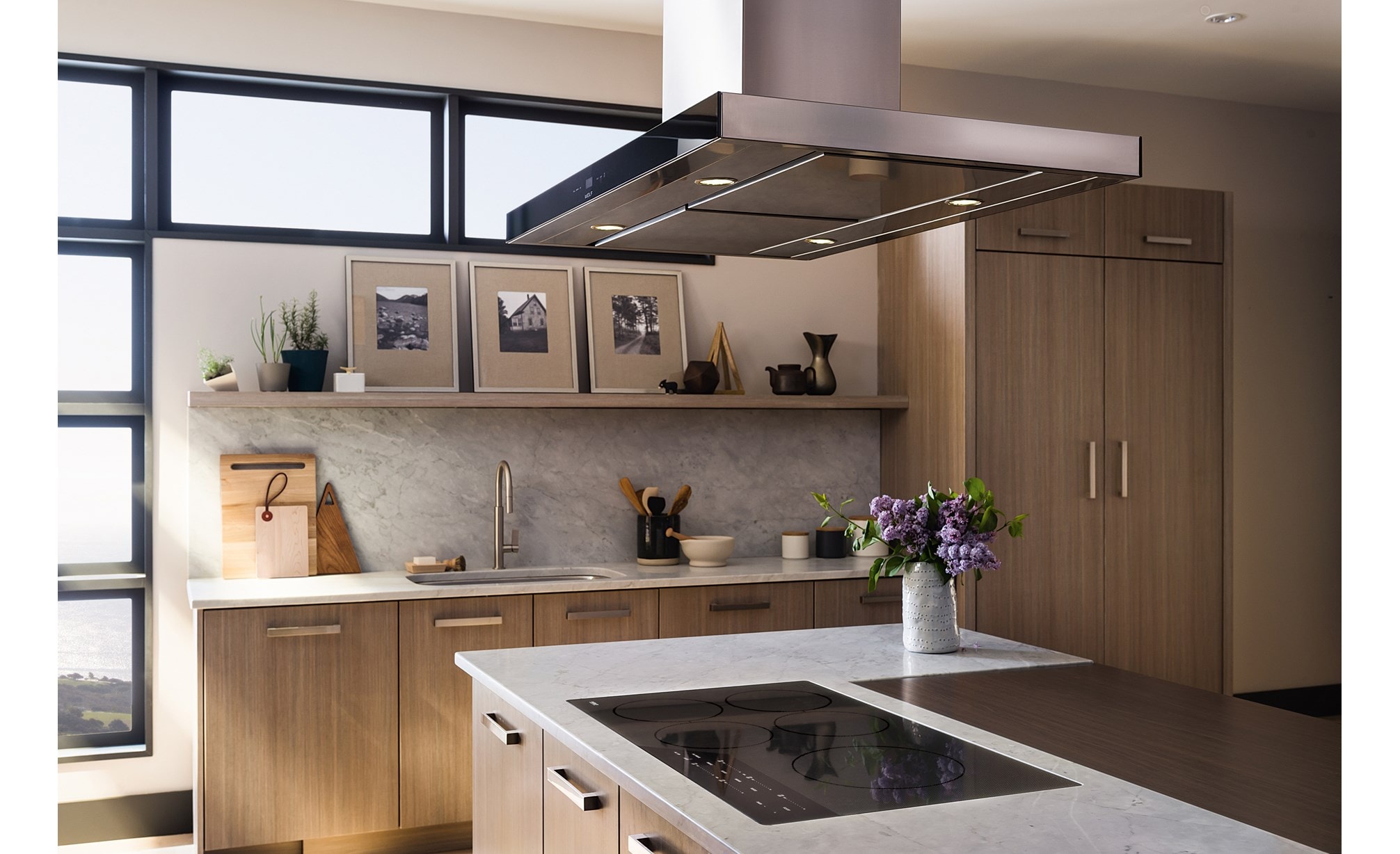 Colonne sans réfrigérateur Sub-Zero 24 po Designer (IC-24F1) avec colonne de réfrigération Sub-Zero de 24 po (IC-24R)