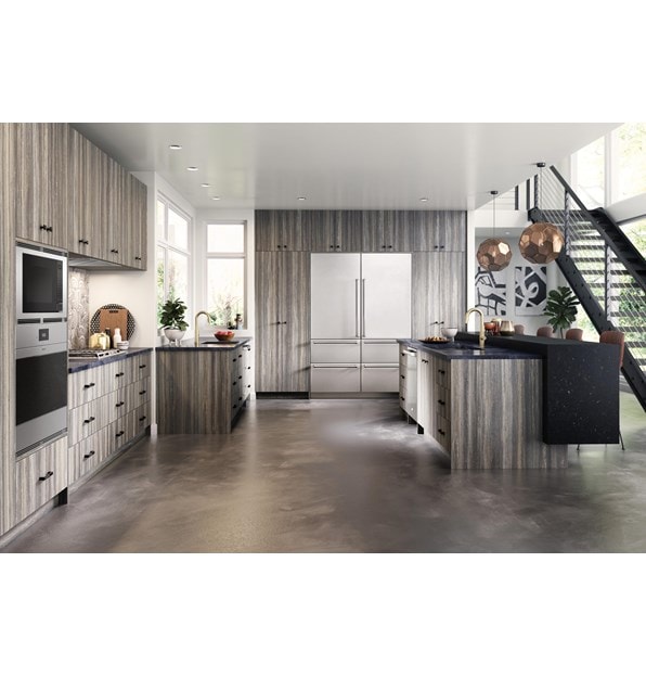 Réfrigérateur/congélateur haut Sub-Zero 30 po Designer (IT-30CIID) X 2 avec un cellier à vin Sub-Zero de 30 po avec tiroirs de réfrigérateur (IW-30R)