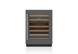 Sub-Zero Cellier à vins sous le comptoir 24 po Designer – Prêt à l’installation d’un panneau DEU2450W