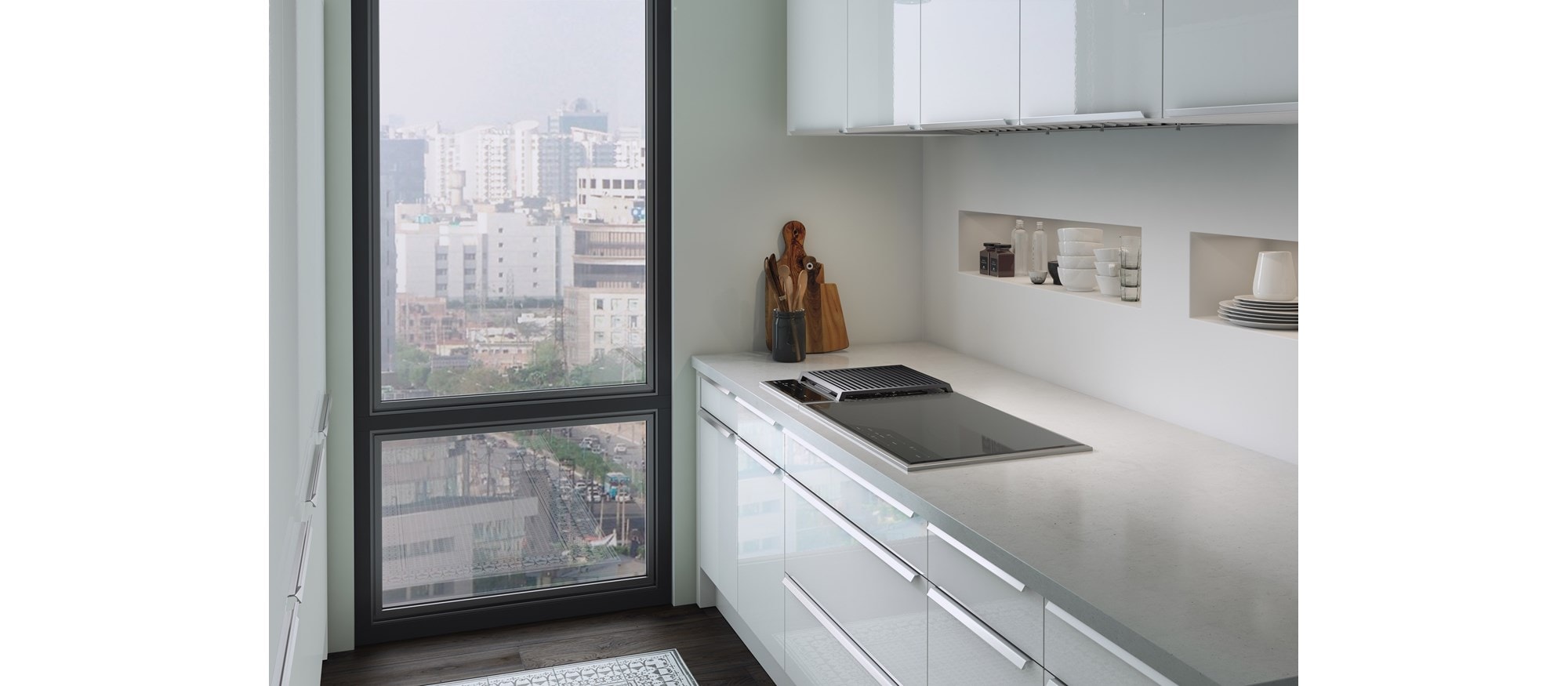 Surface de cuisson à Induction Wolf 30 po à encadrement de style transitionnel (CI304TF/S)