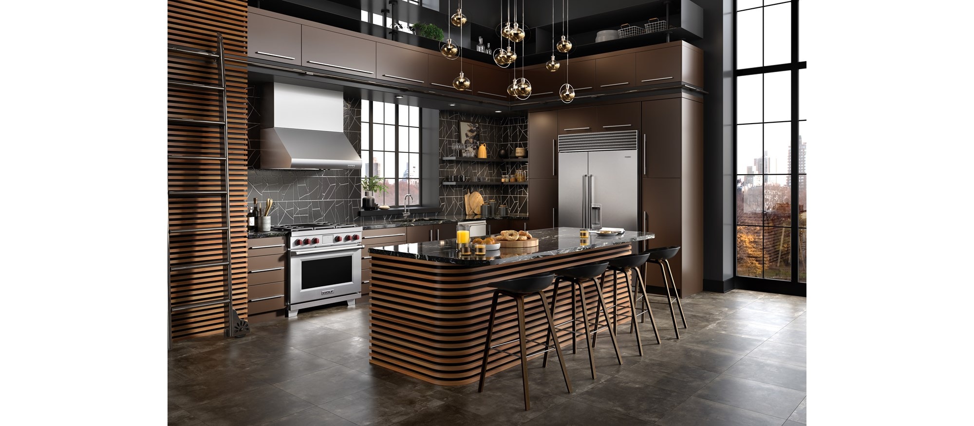 Cuisinière mixte Wolf 36 po à 4 brûleurs avec surface de cuisson grilloir infrarouge (DF36450C) 