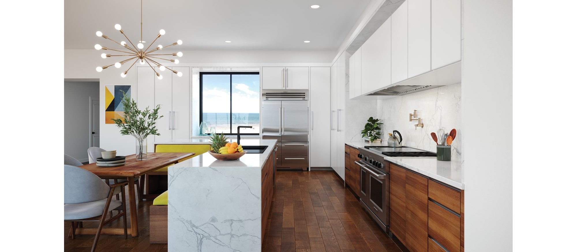 Cuisinière mixte Wolf 48 po à 4 brûleurs et table de cuisson française (DF48450F/S/P)