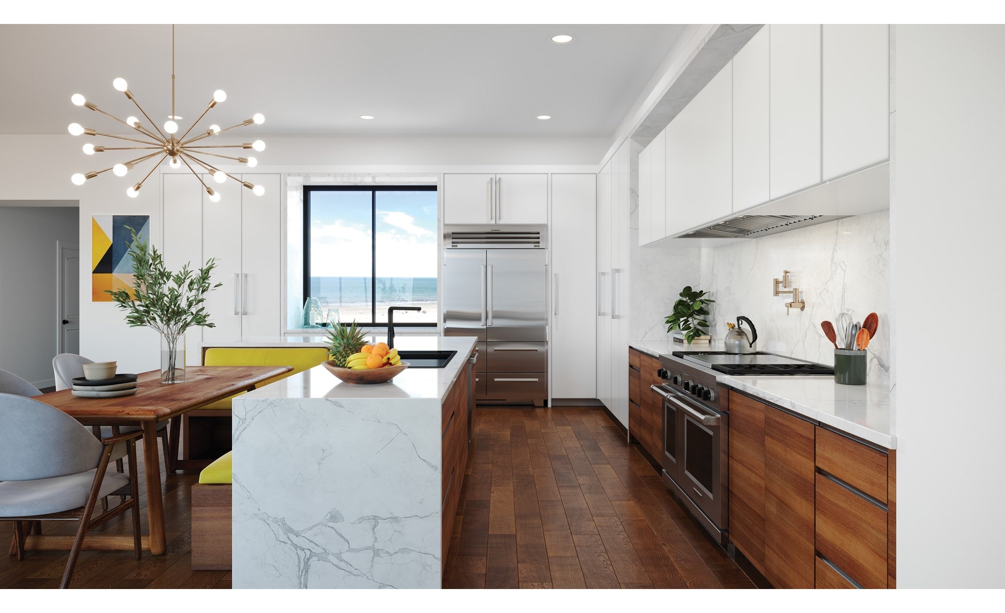 Cuisinière mixte Wolf 48 po à 4 brûleurs et table de cuisson française (DF48450F/S/P)