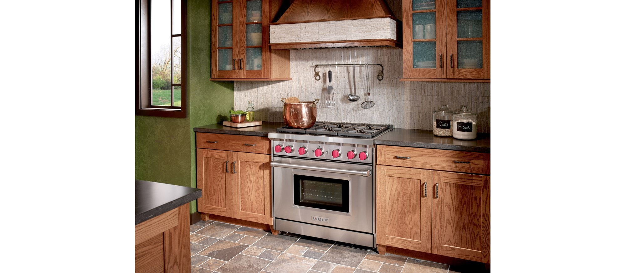 Cuisinière au gaz Wolf 36 po, 6 brûleurs (GR366)