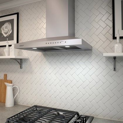 Hotte murale pour surface de cuisson Wolf 30 po - acier inoxydable (VW30S)