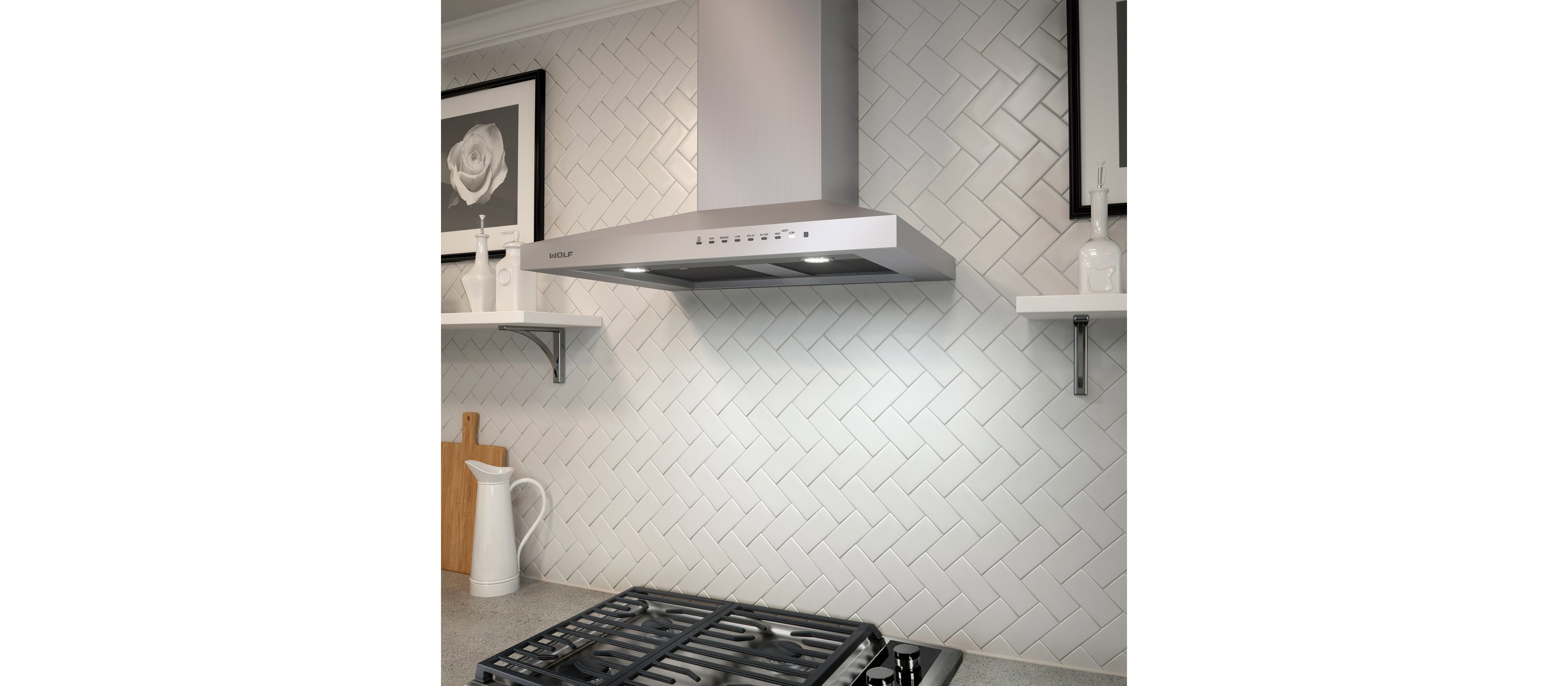 Hotte murale pour surface de cuisson Wolf 30 po - acier inoxydable (VW30S)