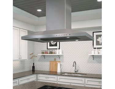 Hotte pour îlot à surface de cuisson Wolf 42 po - acier inoxydable (VI42S)