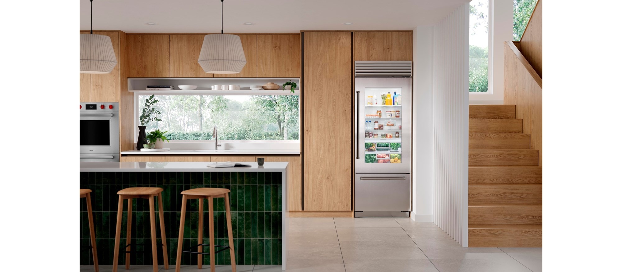 Réfrigérateur à congélateur inférieur Sub-Zero 30 po Classic avec porte vitrée (CL3050UG/S)