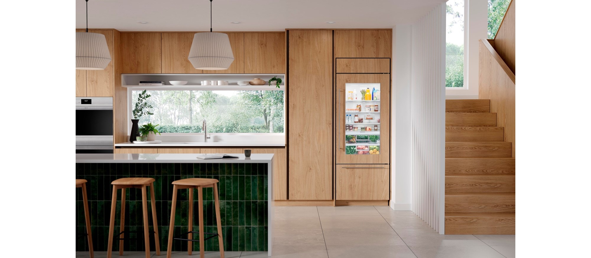 Réfrigérateur à congélateur inférieur Sub-Zero 30 po Classic avec porte vitrée - Prêt à l'installation d'un panneau (CL3050UG/O)