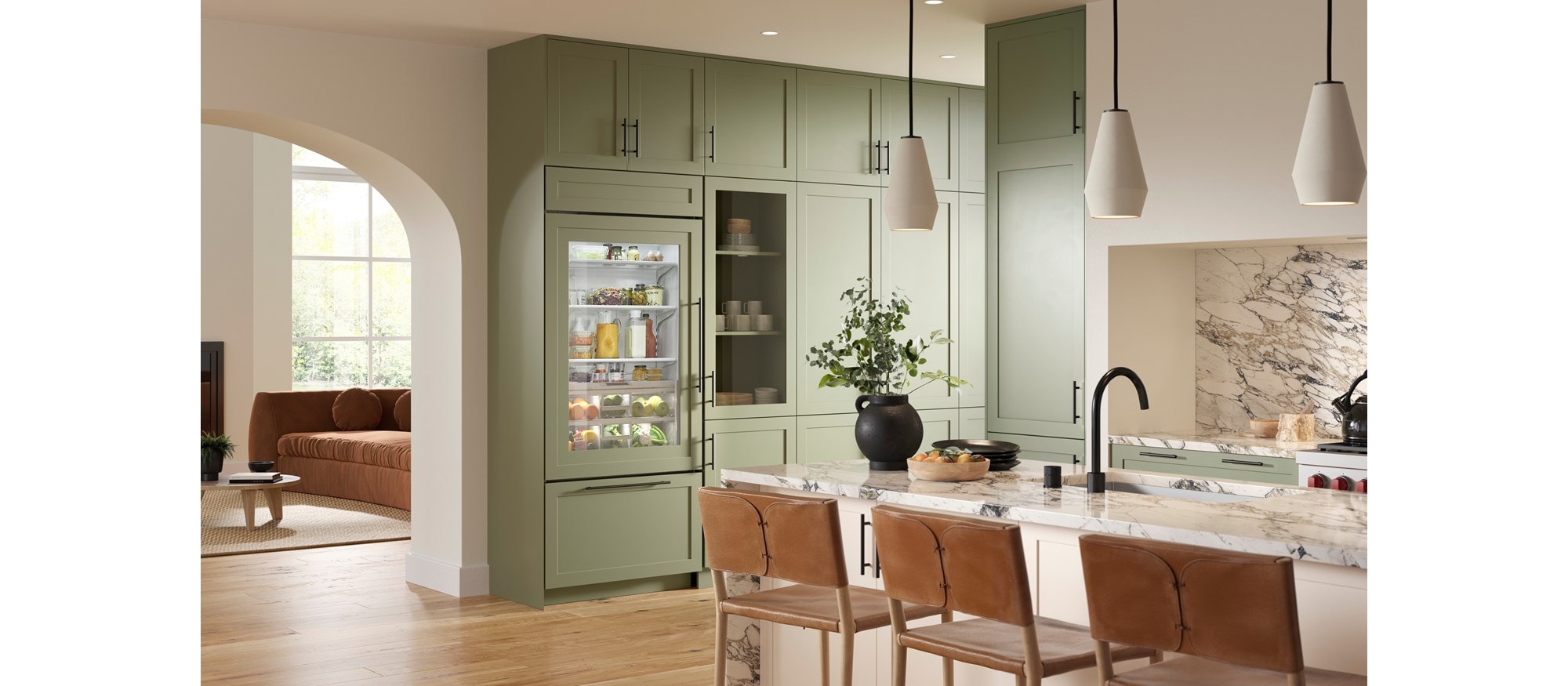 Réfrigérateur à congélateur inférieur Sub-Zero 36 po Classic avec porte vitrée - Prêt à l'installation d'un panneau (CL3650UG/O)