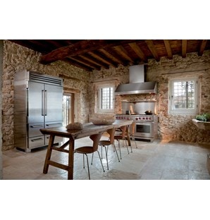 Réfrigérateur-congélateur Sub-Zero PRO 48 po, Machine à glaçons (648PRO) avec cuisinière mixte Wolf 60 po, grilloir infrarouge (DF606CG) 