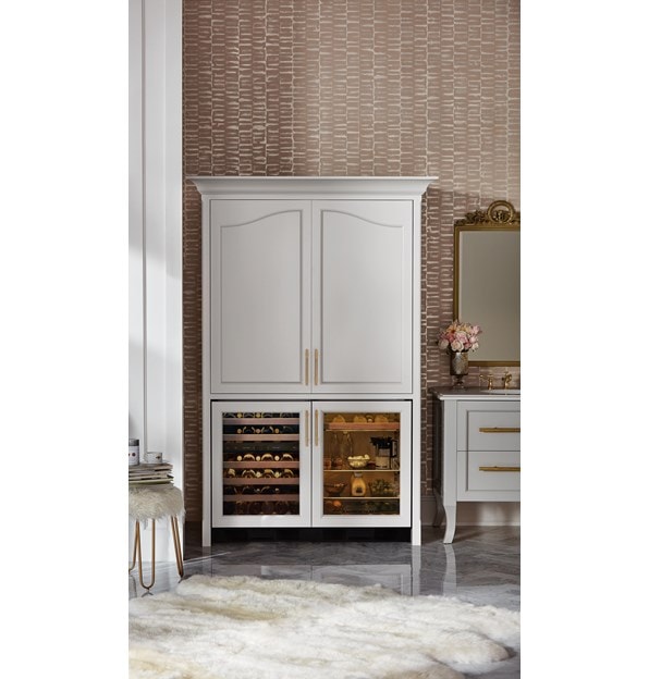Sub-Zero 24" Undercounter Wine - Panel Ready (UW-24/O) paired with 24" Undercounter Beverage Center - Panel Ready (UC-24BG/O)