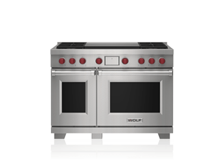 Wolf Cuisinière mixte de 48 po — 4 brûleurs et plaque de cuisson double à infrarouge DF48450DG/S/P