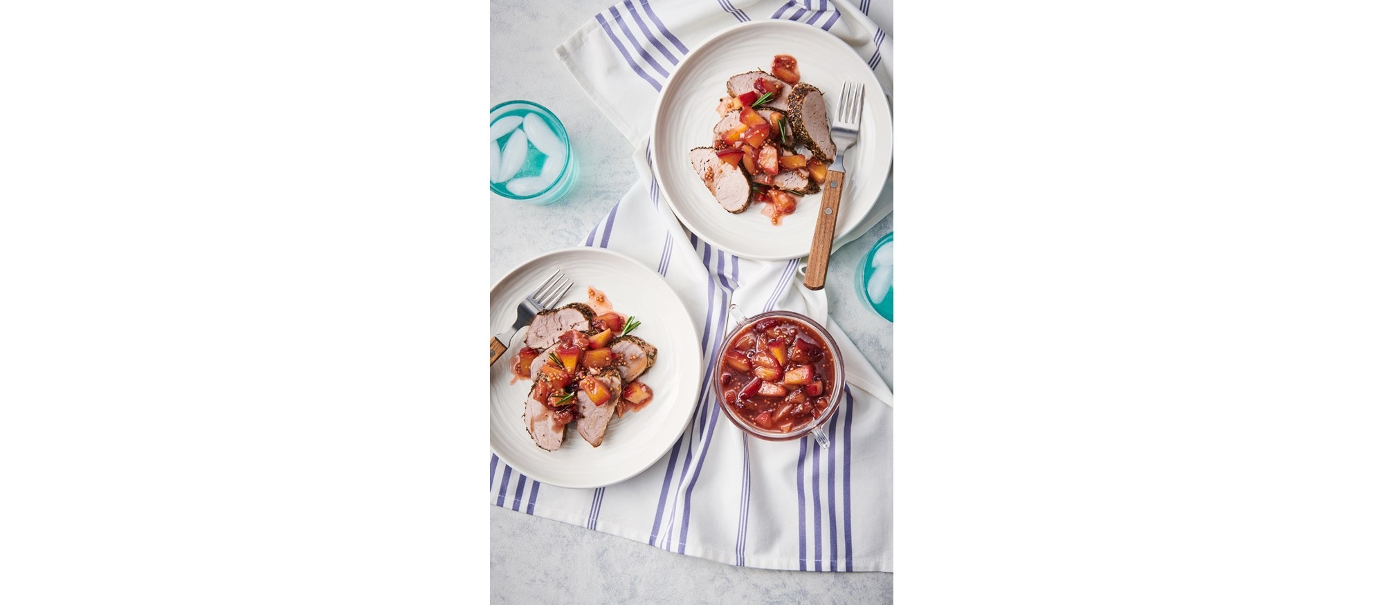 Filet de porc au chutney de prunes