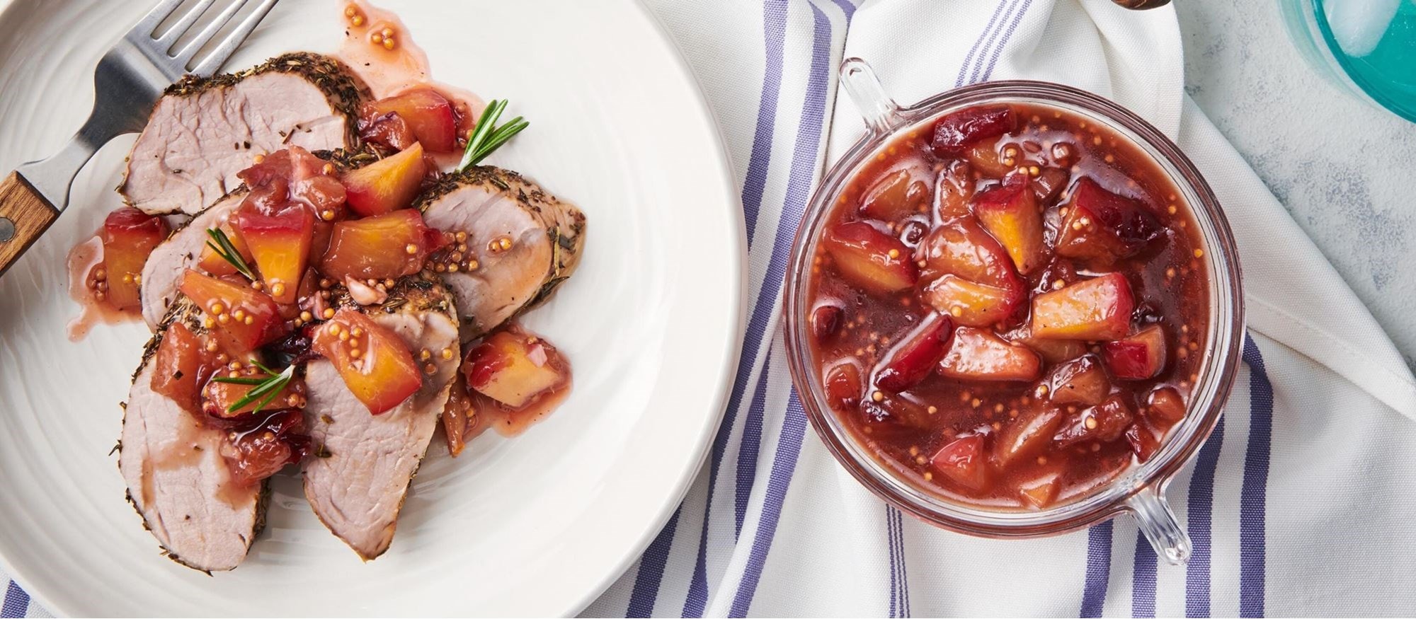 Filet de porc au chutney de prunes