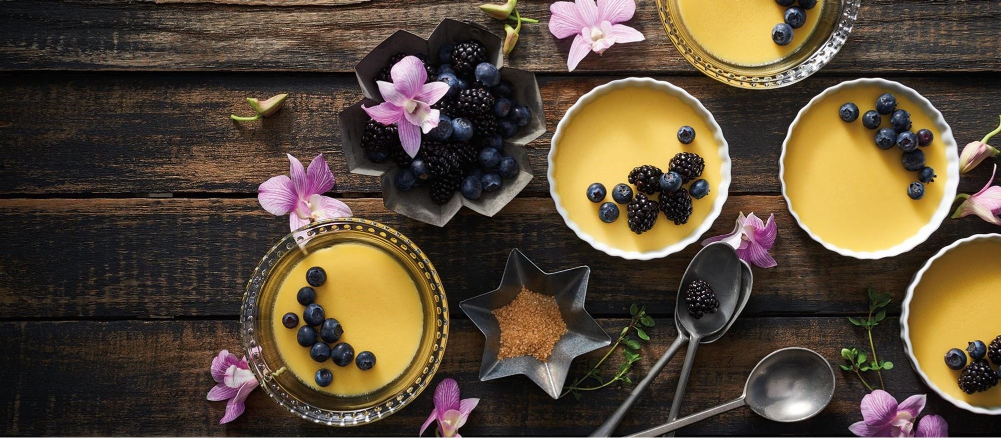 Crème anglaise cuite au four