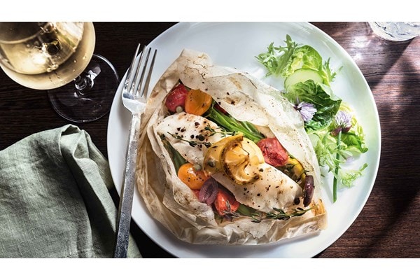 Recette de poisson en papillote au four à vapeur et convection