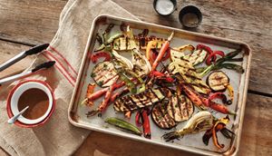 Grilled Vegetable Salad with Feta and Balsamic Vinaigrette