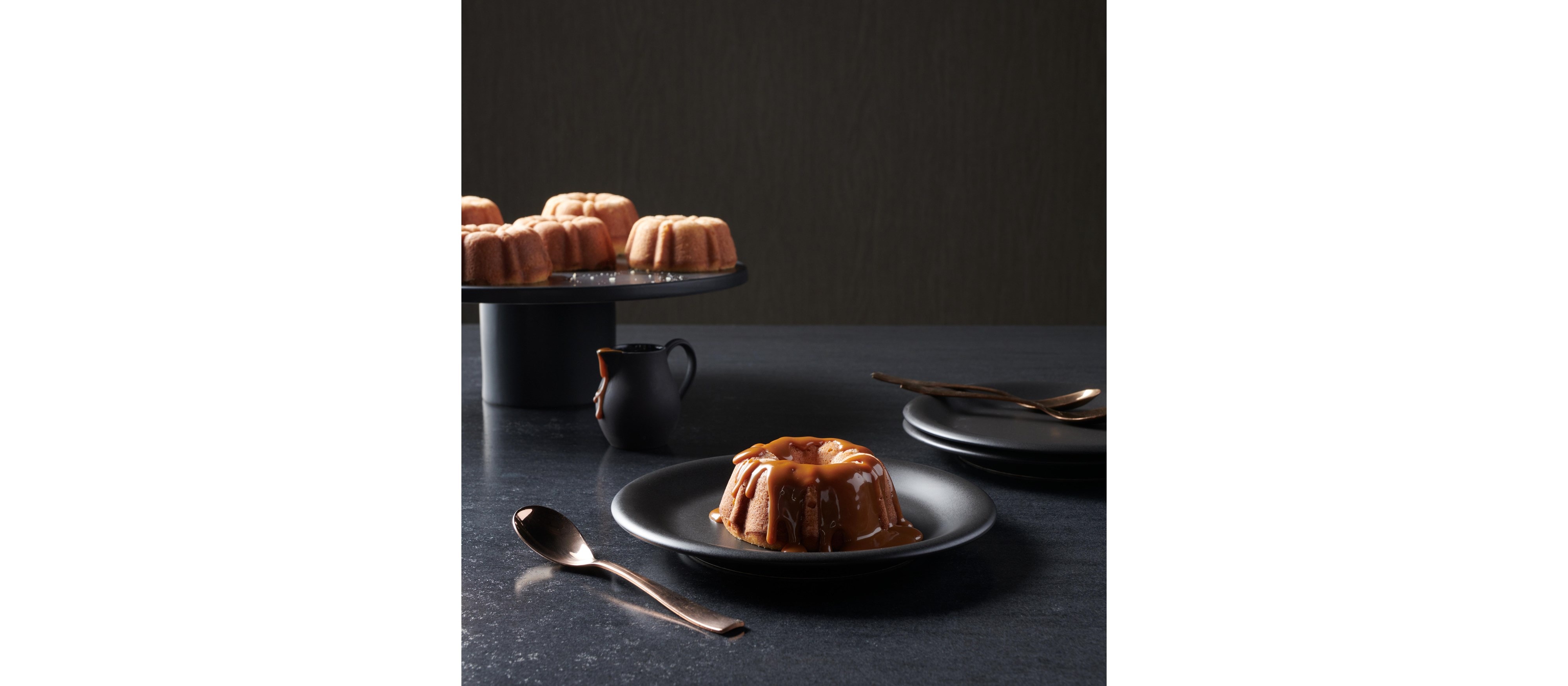 Gâteaux bundt miniatures au caramel salé
