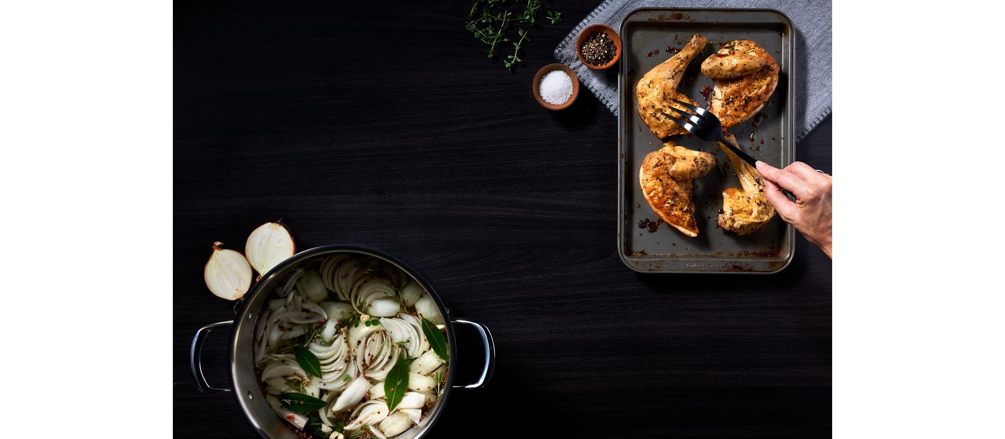 Recette de poulet rôti saumuré facile et délicieuse en utilisant le mode Gourmet de votre four Wolf