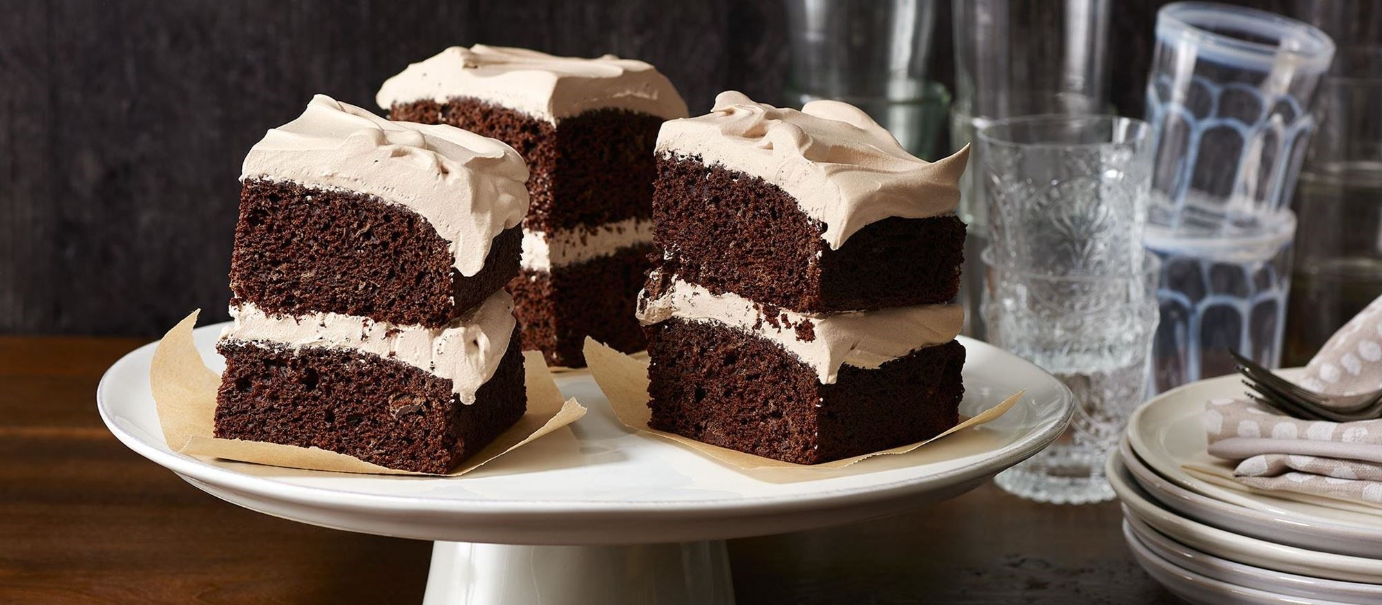 Chocolate Cake with Cocoa Buttercream Frosting