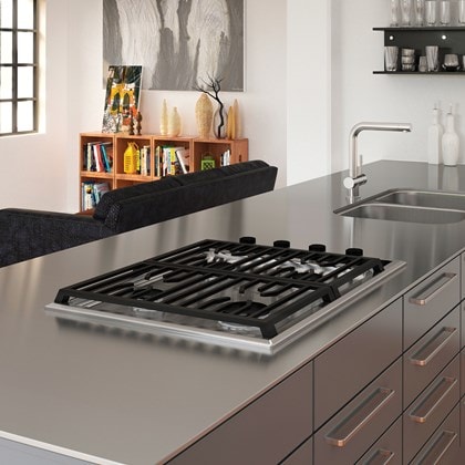 Surface de cuisson au gaz Wolf 30 po de style transitionnel - 4 brûleurs (CG304T/S)