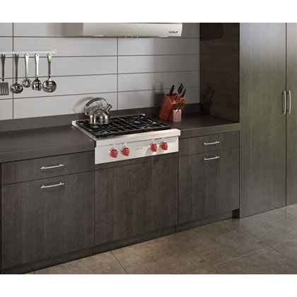 Dessus de cuisinière à 4 brûleurs scellés Wolf 30 po - 4 brûleurs (SRT304)