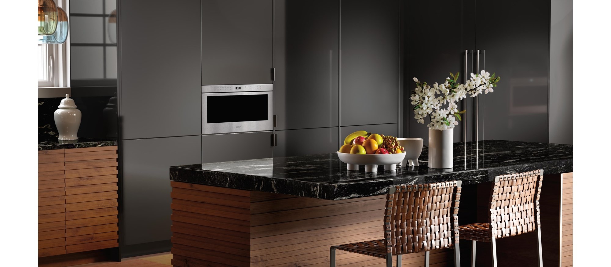 Four à micro-ondes à tiroir Wolf 30 po de style professionnel (MD30PE/S) 