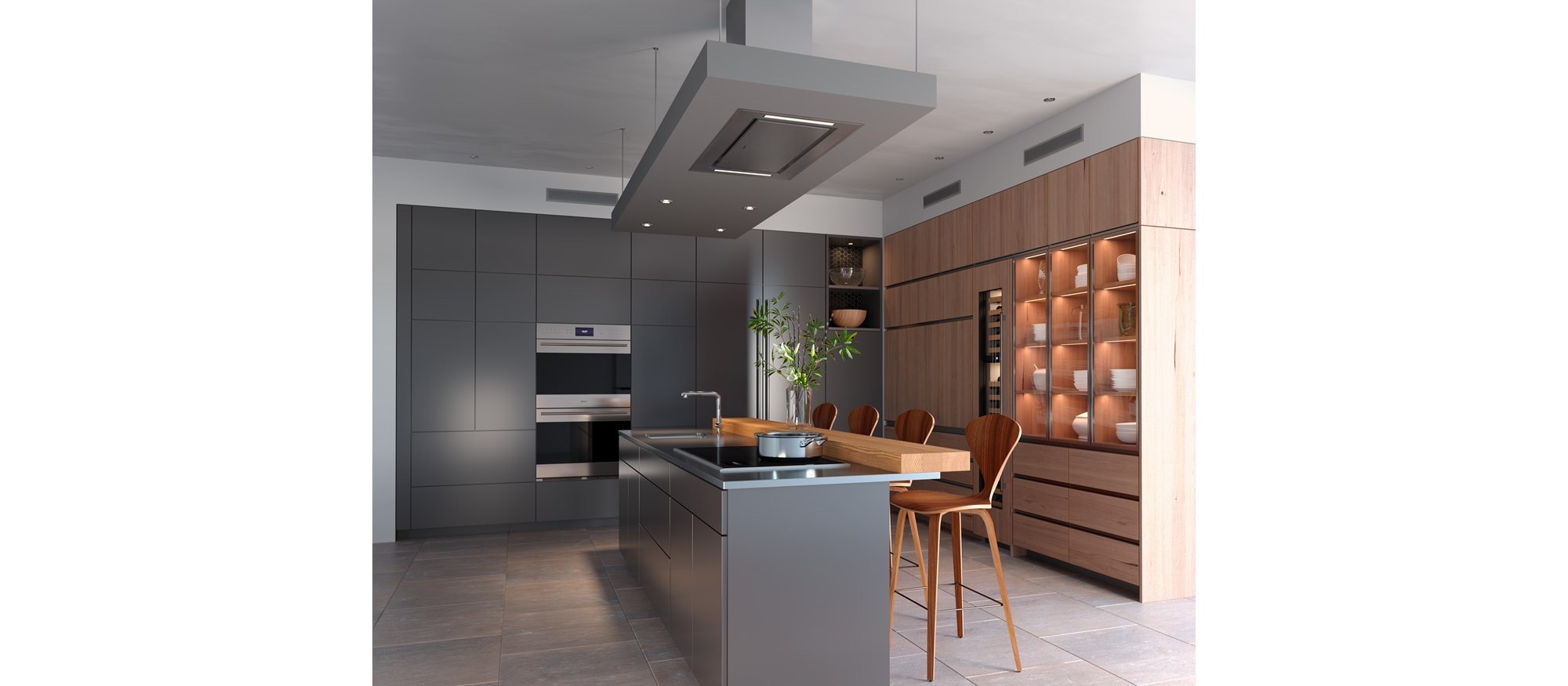 Hotte installée au plafond Wolf 36 po - acier inoxydable (VC36S)