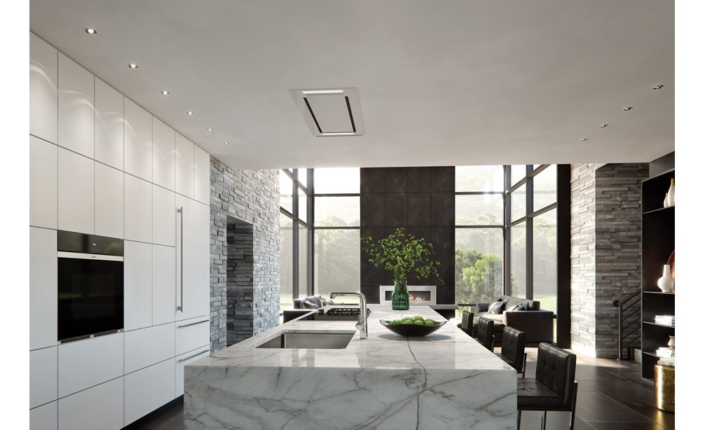 Hotte installée au plafond Wolf 48 po - verre blanc (VC48W)