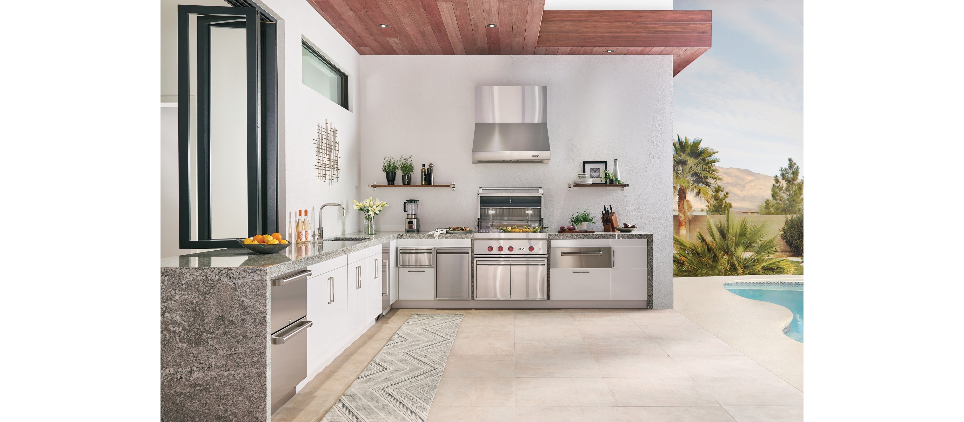 Hotte murale Wolf 36 po Pro d’extérieur