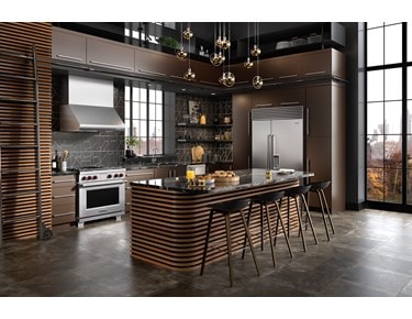 Cuisinière mixte Wolf 36 po à 4 brûleurs avec surface de cuisson grilloir infrarouge (DF36450C) 