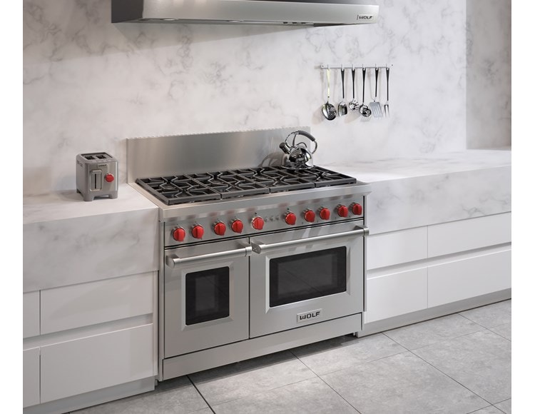 Cuisinière au gaz Wolf 48 po, 8 brûleurs (GR488)